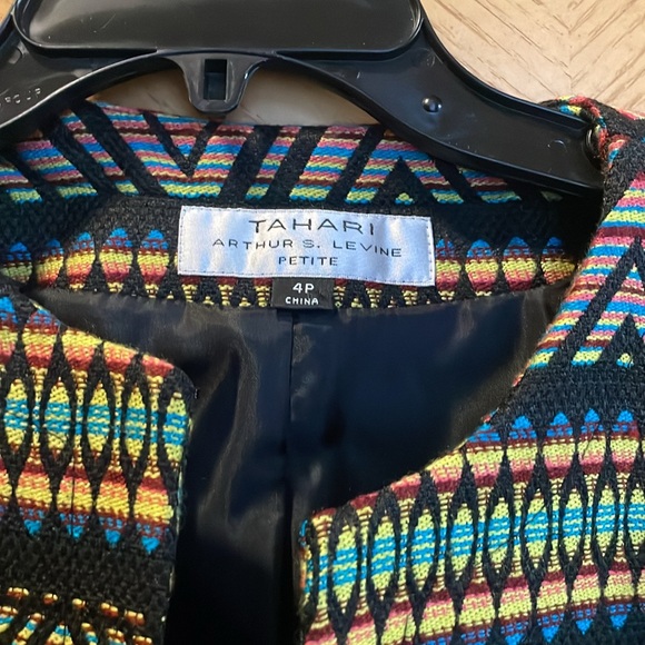 Tahari ASL multicolor blazer size 4p - Picture 5 of 8
